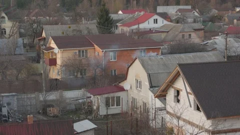House Chimney Steam Stock Footage 151734538