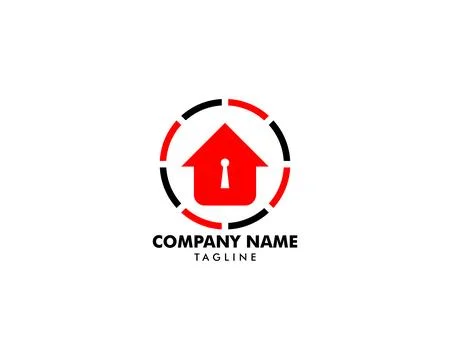 House Circle Logo Template Vector Illustration Design 库存插图