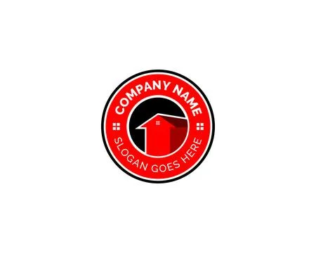 House Circle Logo Template Vector Illustration Design 库存插图