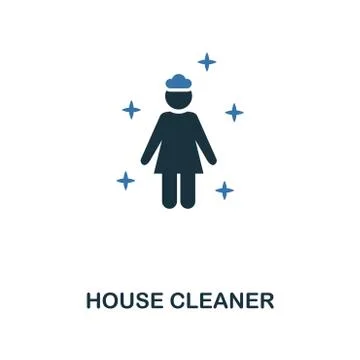 House Cleaner icon. Creative two colors design from cleaning icons collection Stock Illustration