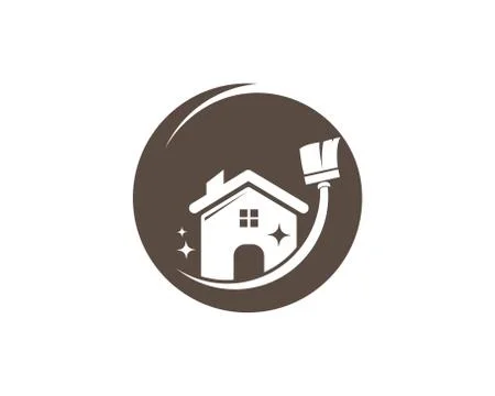 House cleaner logo vector Illustrazione stock