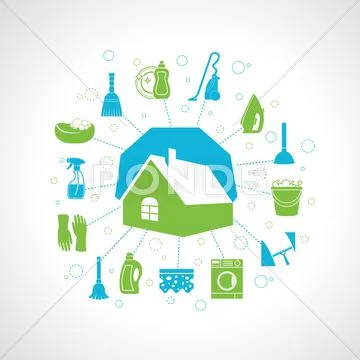 House cleaning concept Stock Illustration