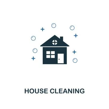 House Cleaning icon. Creative two colors design from cleaning icons collection Stock Illustration