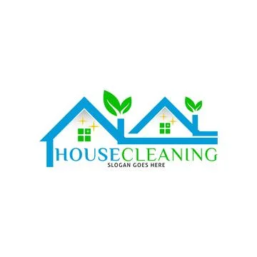House Cleaning Icon Vector Logo Template Illustration Design Stock Illustration