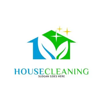 House Cleaning Icon Vector Logo Template Illustration Design Stock Illustration