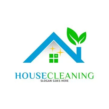 House Cleaning Icon Vector Logo Template Illustration Design Stock Illustration