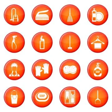 House cleaning icons vector set Stock Illustration
