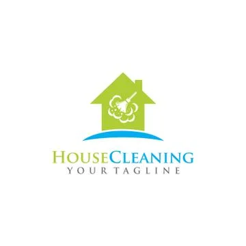House Cleaning Logo Vector and clean house Stock Illustration