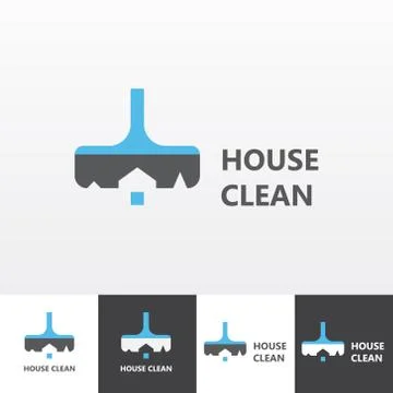 House cleaning services vector logo eps Stock Illustration