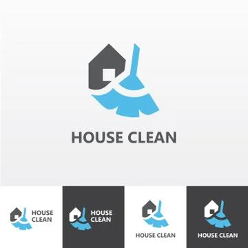 House cleaning services vector logo eps Stock Illustration