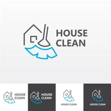 House cleaning services vector logo eps Stock Illustration