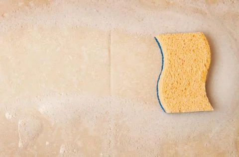 House cleaning with sponge Stock Photos