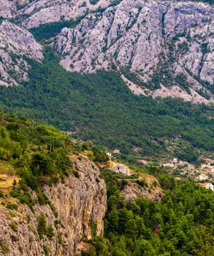 House on the cliff edge Stock Photos