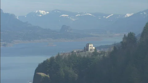 House on a Cliff Stock Footage 632679