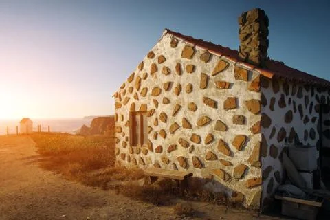 House on the Cliff Stock Photos
