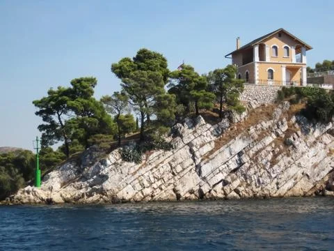 House on Cliff Stock Photos