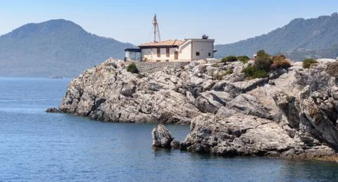 House on the cliff Stock Photos