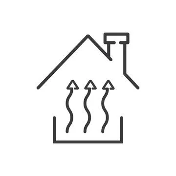 House climate control system, change temperature. Stock Illustration