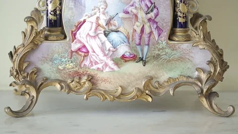 House clock detail Stock Footage 77048516