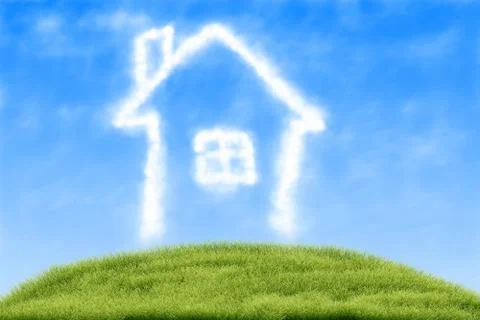 House of clouds Stockillustratie