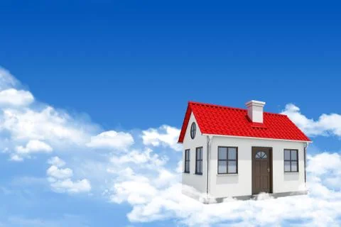 House on clouds Stock Illustration