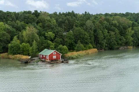 House at the coast 스톡 사진
