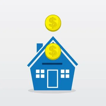 House Coins Stock Illustration