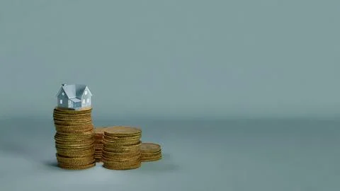 House on coins Stock Illustration