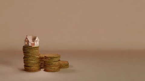 House on coins Stock Illustration