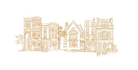 House composition old fashioned Stock Illustration