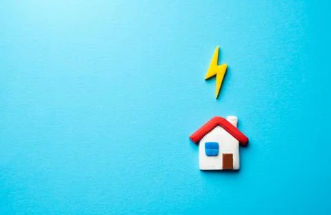 The house is connected to the electrical network. Utilities supplies servic.. Stock Photos