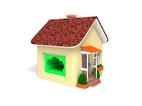 The house is connected to the internet Illustrazione stock