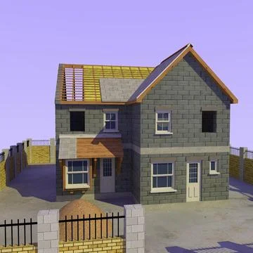 House Construction and Site 3D Model