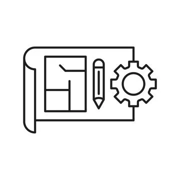 House construction blueprint icon in flat style. Room plan vector illustrat.. Illustrazione stock