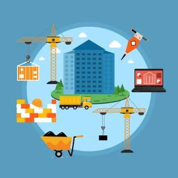 House Construction Concept Stock Illustration