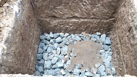 House construction - Foundation  level HD (4k video) Stock Footage 241135949