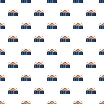 House construction framing building seamless pattern repeating Stockillustratie