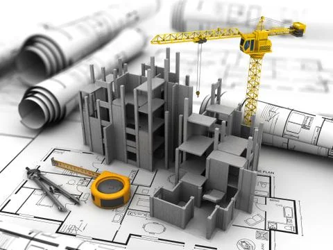 House construction Foto stock