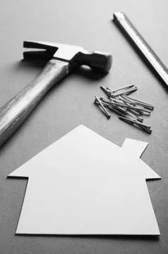 House Construction Plan Stock Photos