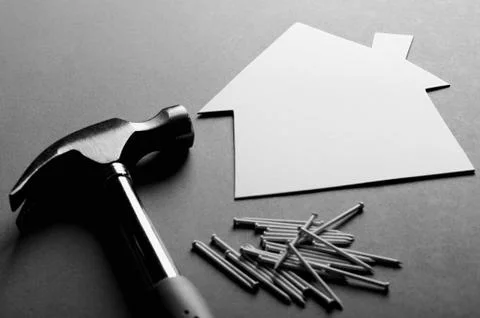 House Construction Plan Foto stock