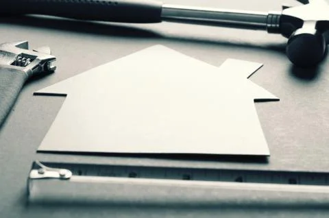 House Construction Plan Stock Photos