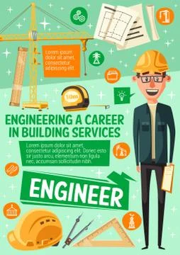House construction service, building engineer Ilustración de archivo