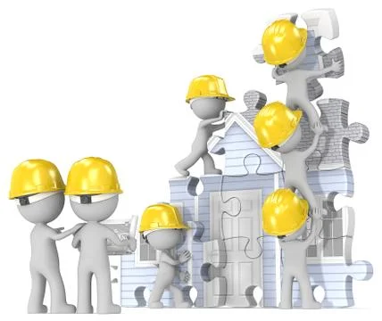 House construction site. Stock Illustration