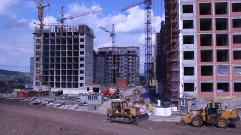 House Construction Timelapse Stock Footage 64207090
