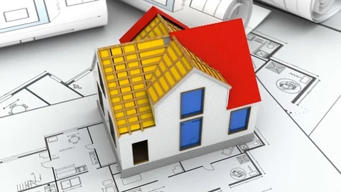 House construction timelapse Stock Footage 76823361