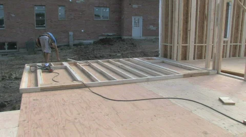 House Construction Worker Stock Footage 530140