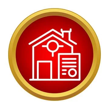 House contract document icon representing property ownership Stock Illustration