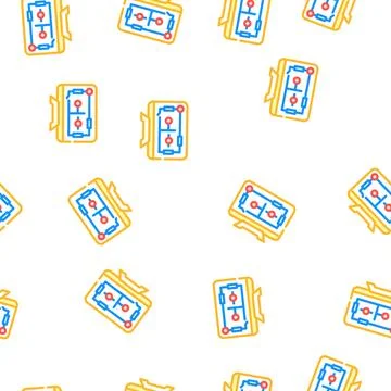 House control, smart home computer screen vector seamless pattern Stock Illustration