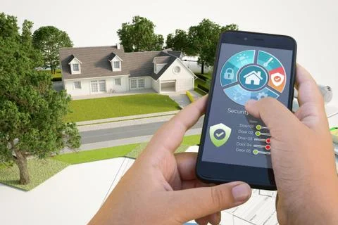 House controlled by app Stock Photos