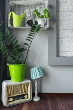 House corner with stylish decorations Stock Photos